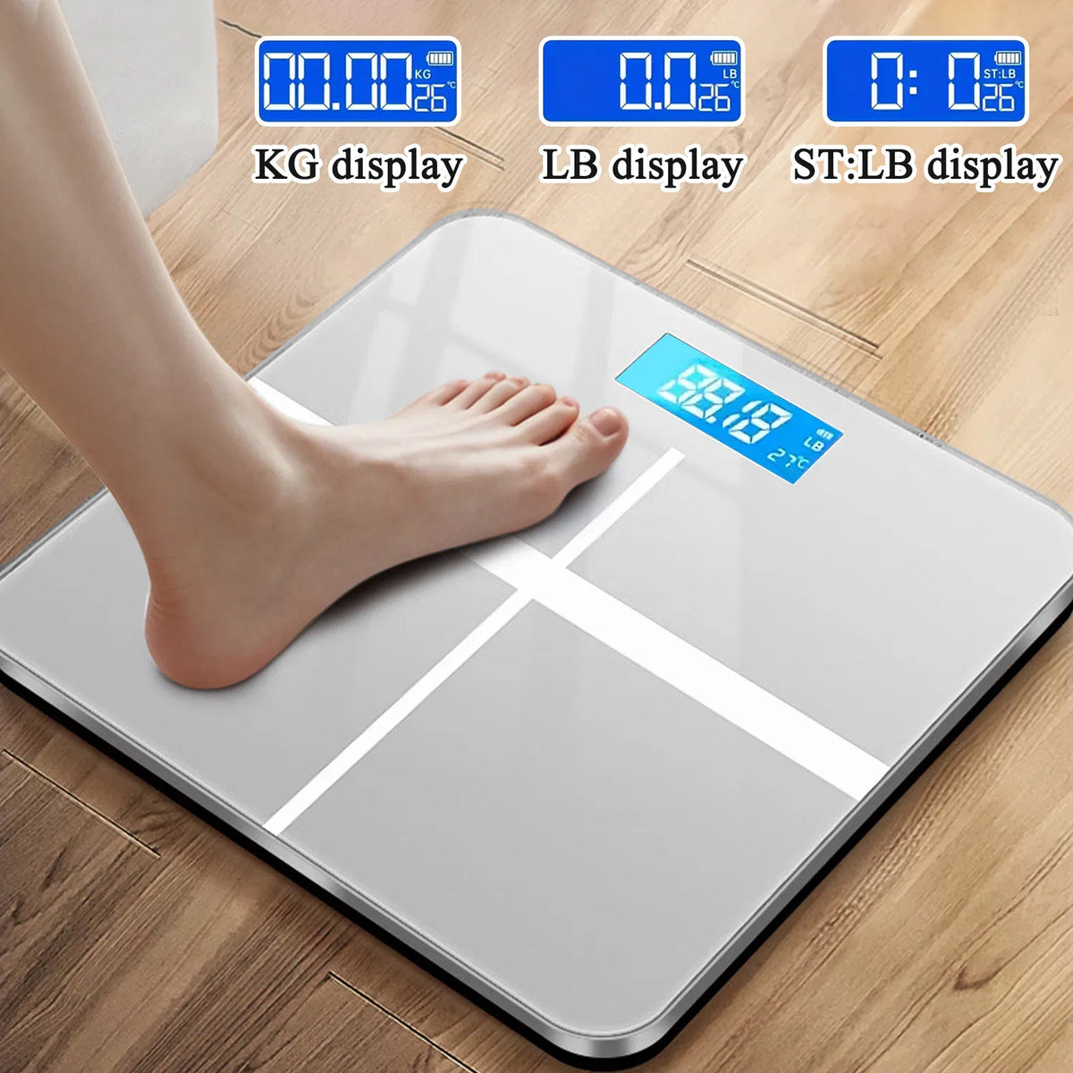 Báscula de baño digital de cristal | Digital glass bathroom scale